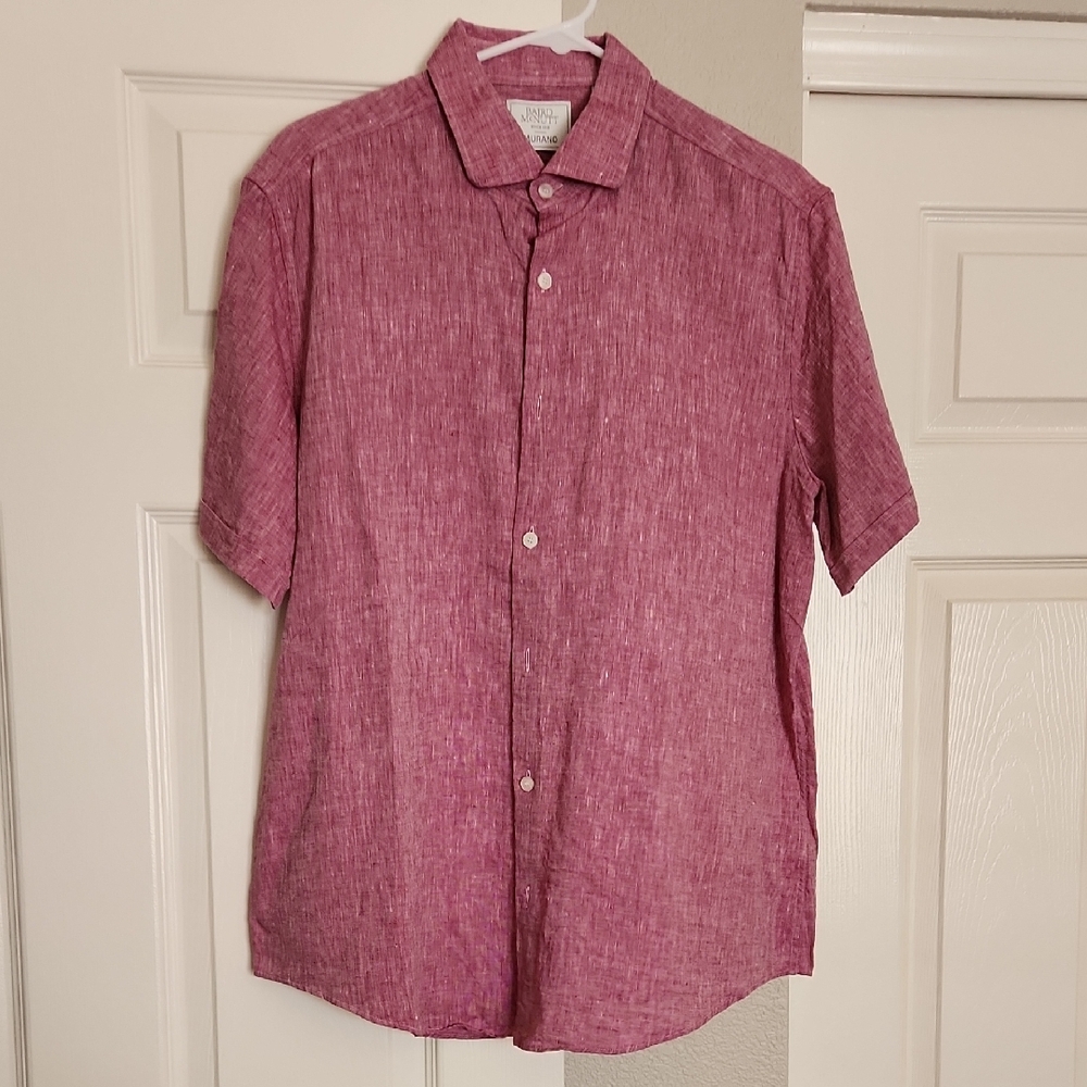 Baird McNutt Men's Pink Linen Shirt